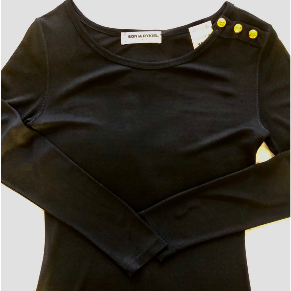 Sonia Rykel Tunic Top Slimming with Button shoulder detail